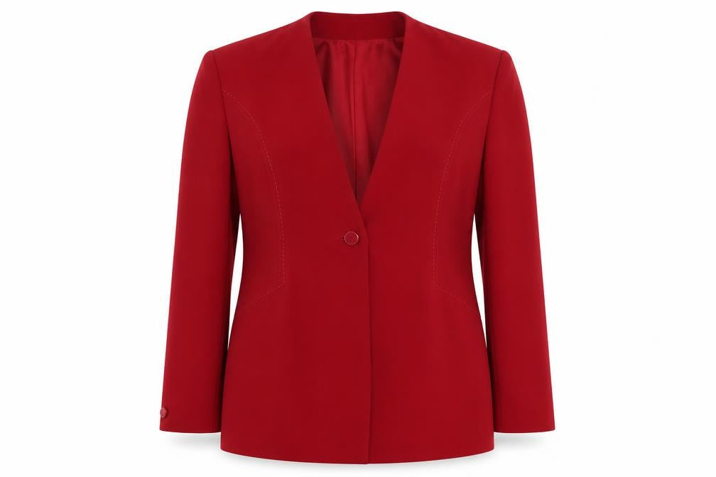 Jacques Vert Women's Red Long Sleeve Coat Size 12