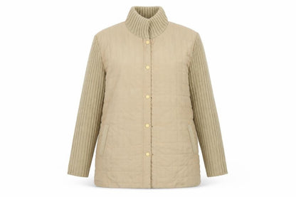 Damart Women's Beige Quilted Jacket M Casual