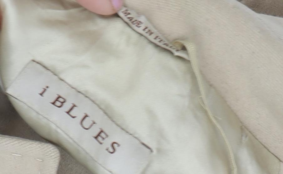 i BLUES Women's Beige Wool Overcoat Size 40