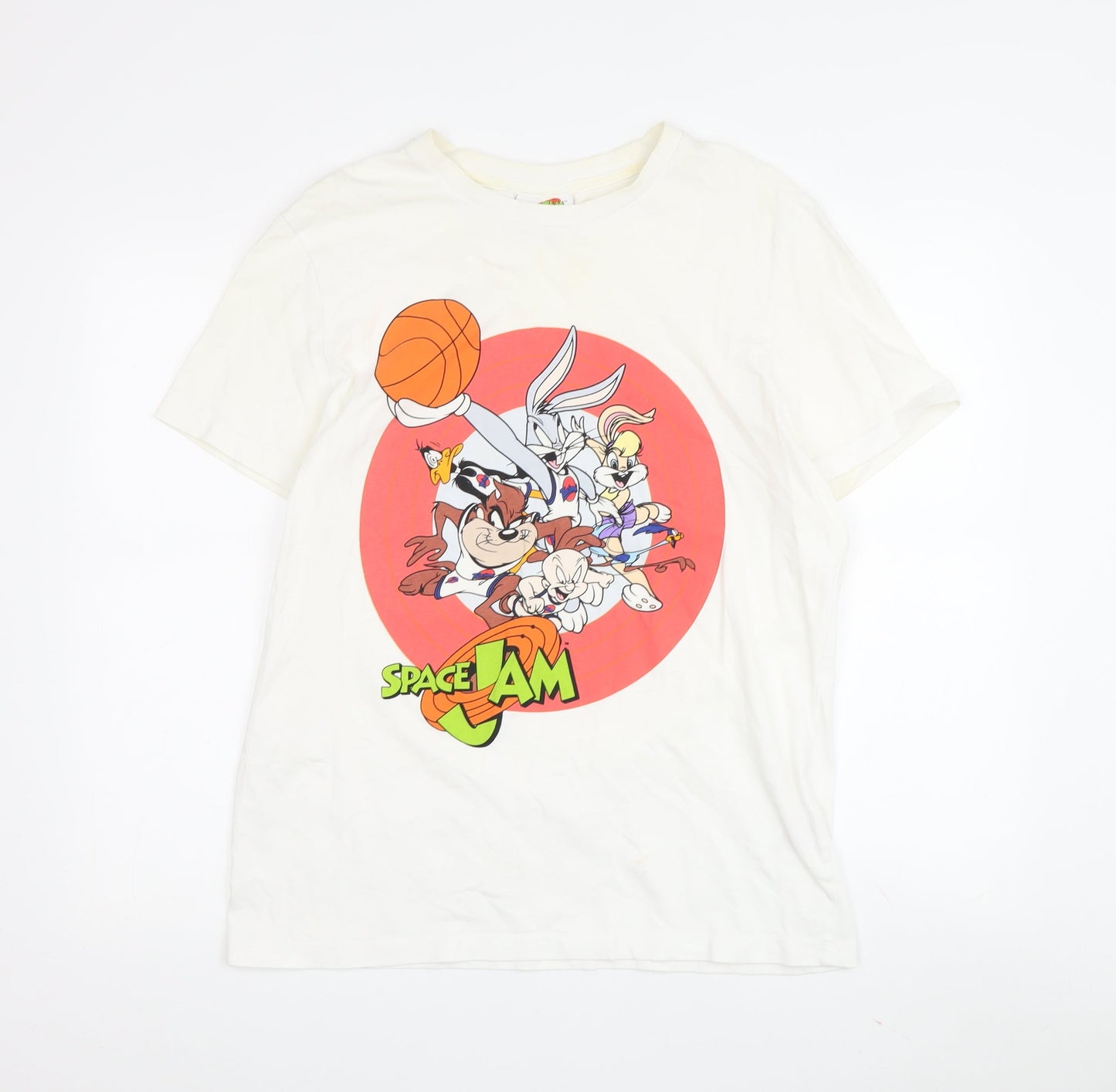 Space Jam Unisex White M T-Shirt - Cartoon Casual