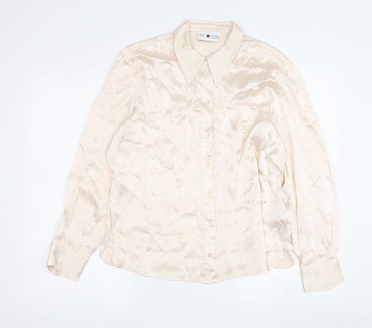 Marks and Spencer Women's Ivory Button-Up Shirt 14