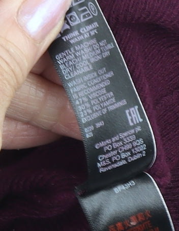 Marks & Spencer Women's Purple Pullover Jumper