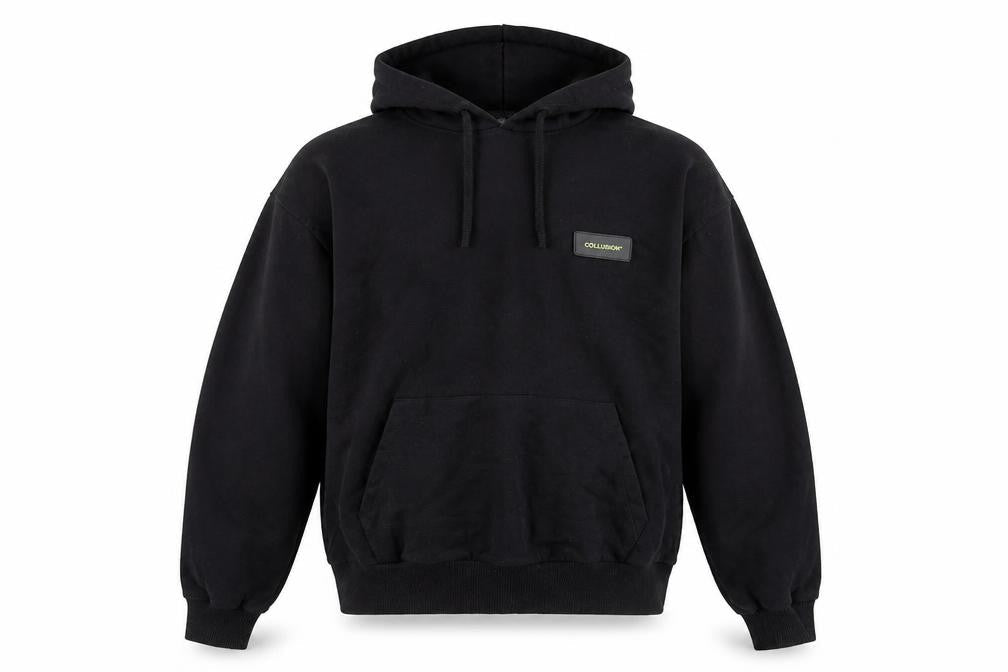 Collusion Men's Black Pullover Hoodie M with Logo