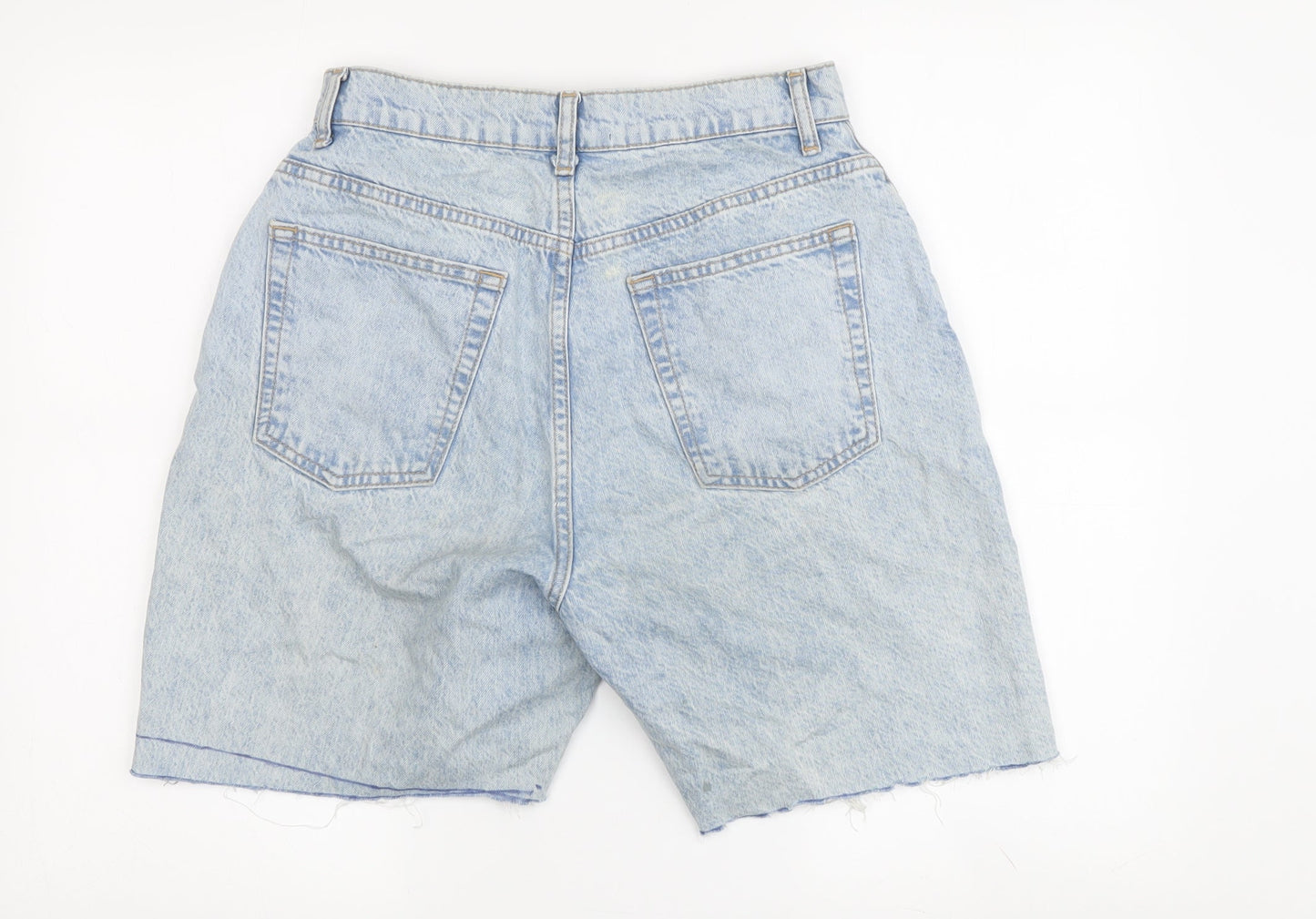 ASOS DESIGN Women's Blue Denim Cut-Off Shorts, Size 28