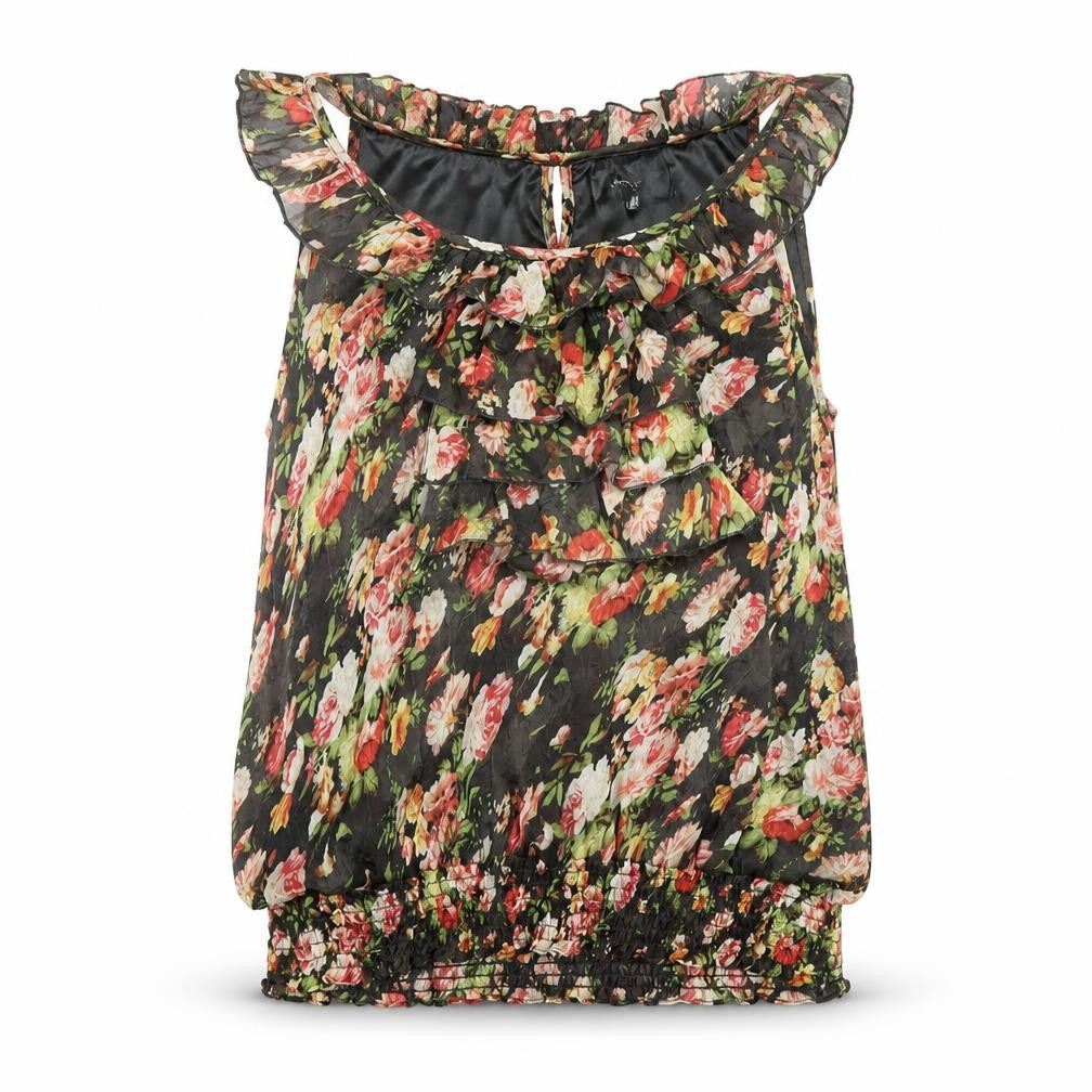 Apricot Women's Multicoloured Floral Tunic Blouse S