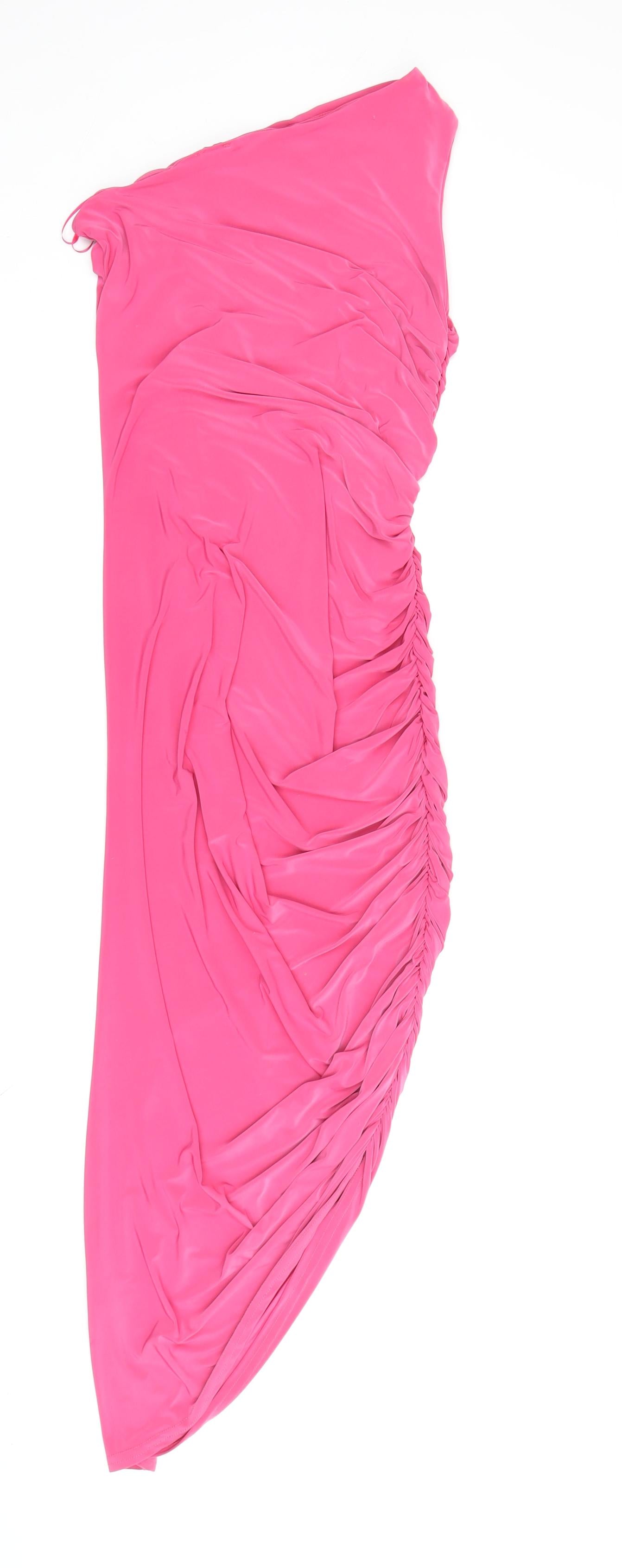 River Island Pink Bodycon Dress Women Size 10 Party