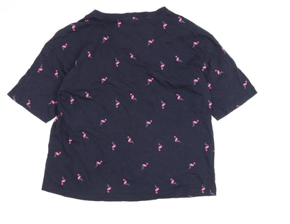 Back view of ESPRIT Women's Blue Animal Print L Basic T-Shirt