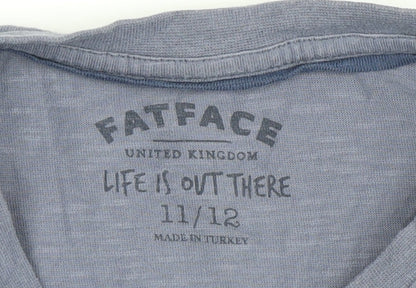 FatFace Girls Blue Bear Pyjama Top 11-12 Years