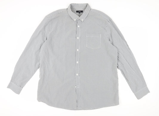 Thomas Nash Men's XL Black Check Button-Up Shirt