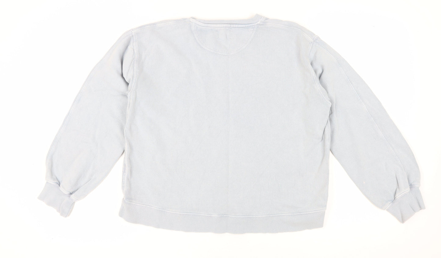 Hush Women's Blue Pullover Sweatshirt, M, Casual Comfort
