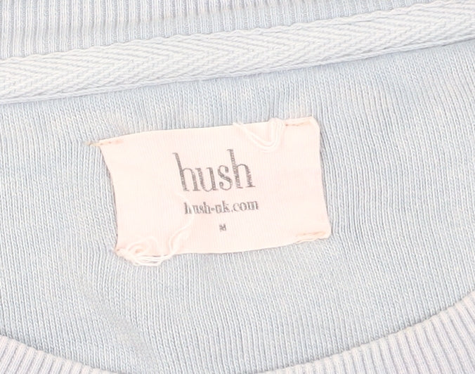 Hush Women's Blue Pullover Sweatshirt, M, Casual Comfort