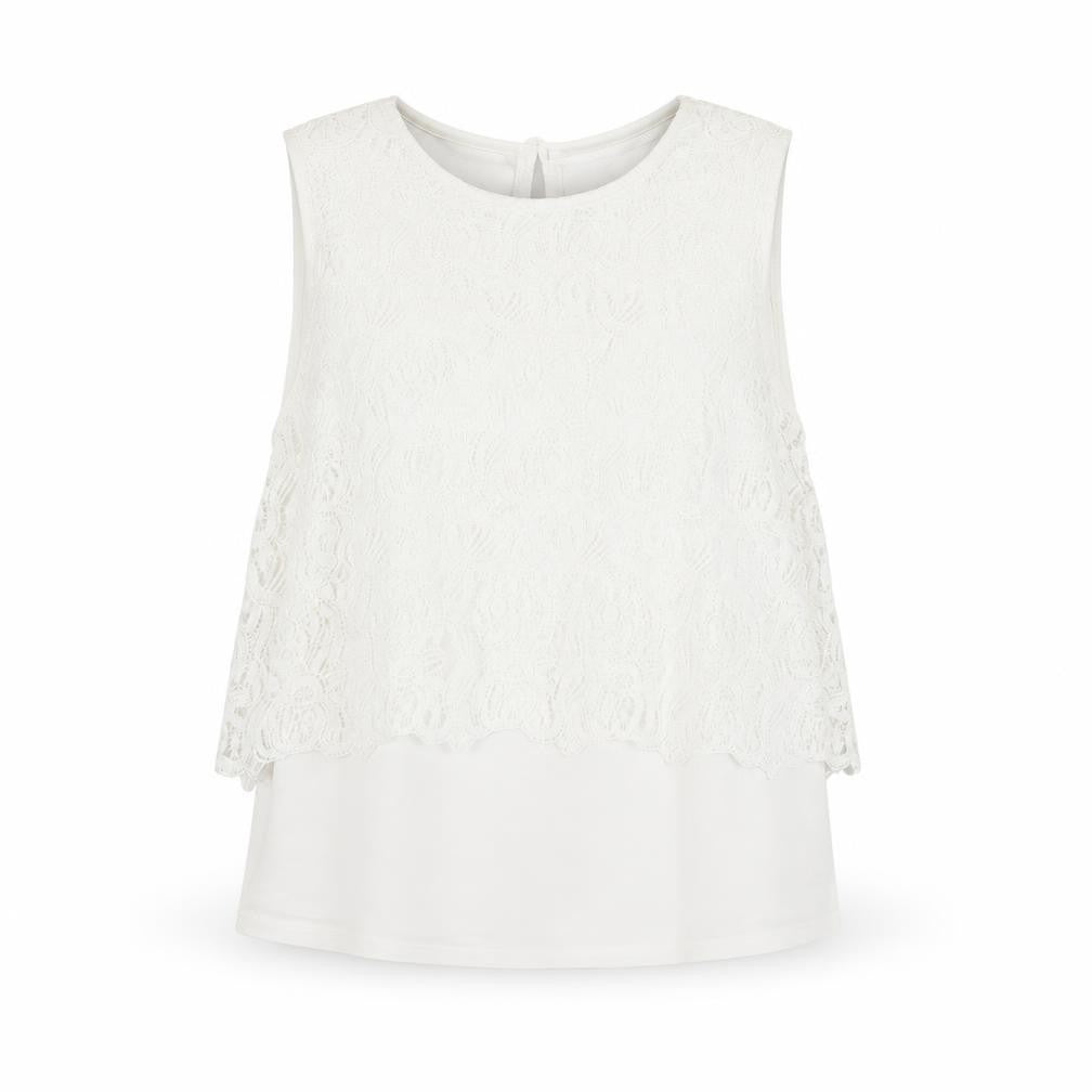 Laura Ashley Women’s White Lace Tank Top Size 12