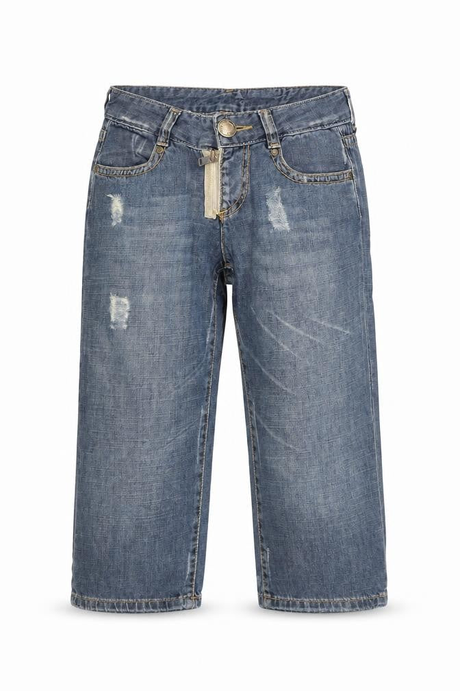 Calvin Klein Women's Blue Cropped Jeans, Size 27, Distressed