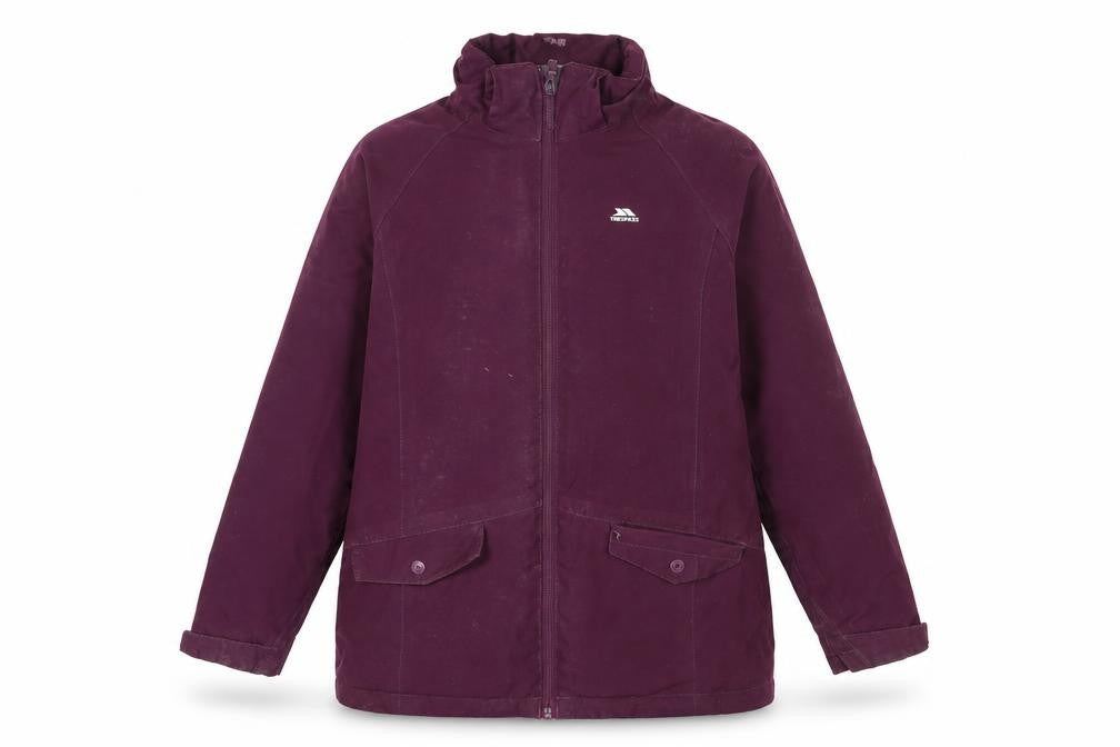 Trespass Purple Girls' Rain Coat, Size 11-12, Waterproof Weather