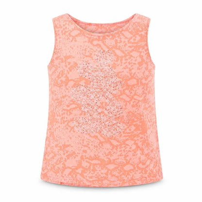 Front view of Disney girls’ orange sleeveless tank - 11-12 years, casual