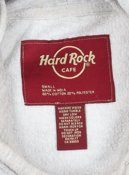 Hard Womens Rock Cafe Grey Hoodie Small Pullover Casual