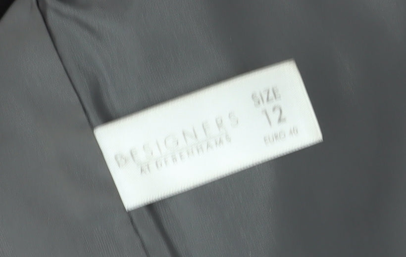 RJR.John Rocha Grey Wool Pea Coat Women Size 12