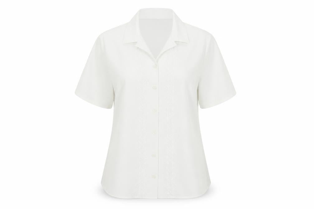 Honor Millburn Women's White Button-Up Shirt, Size 14