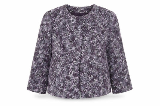 Eastex Women's Purple Chevron Blazer, Size 16