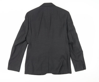 Moss London Men's Grey Slim Fit Blazer, Size 38R