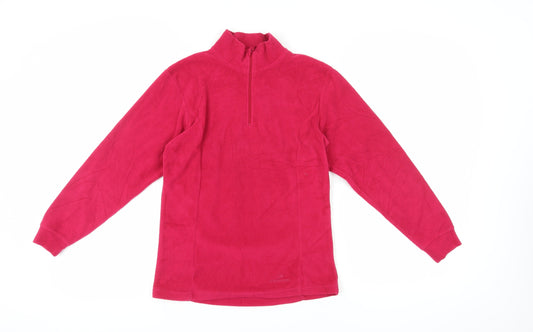 Boomerang Women's Red Henley Zip Sweatshirt Size 14
