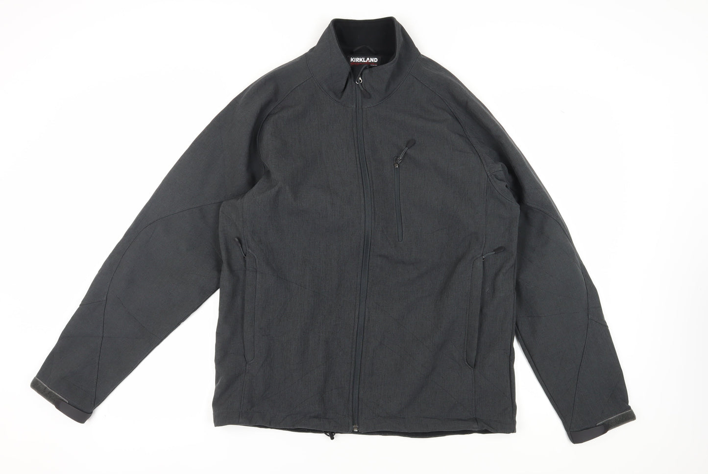 Kirkland Signature Men's Black Jacket, L, Full Zip