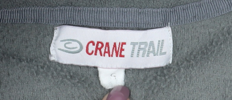 Crane Trail Unisex Grey Fleece Pullover Sweatshirt, S