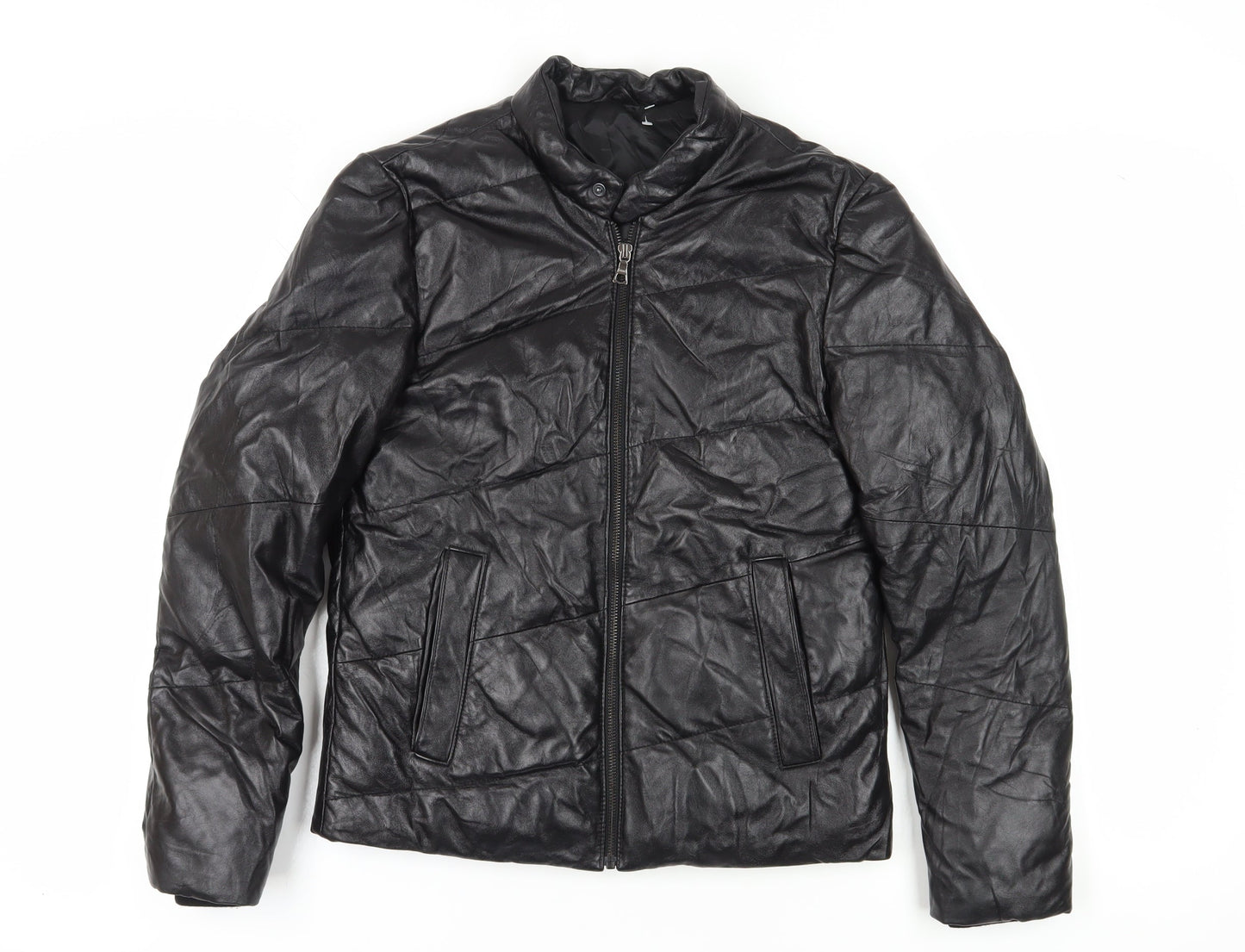EHE Boys Black Jacket M, Autumn Winter Lined Full Zip