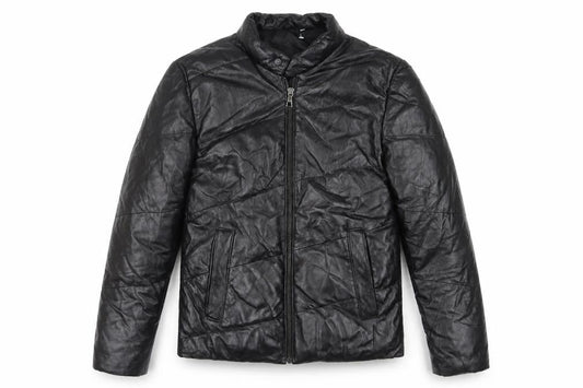 Front view of EHE boys’ black jacket m, autumn winter lined full zip