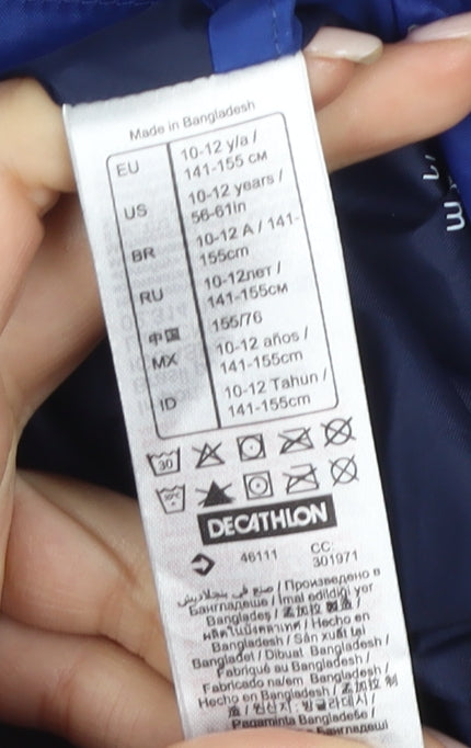 Decathlon Boys Blue Windbreaker Jacket UK 12