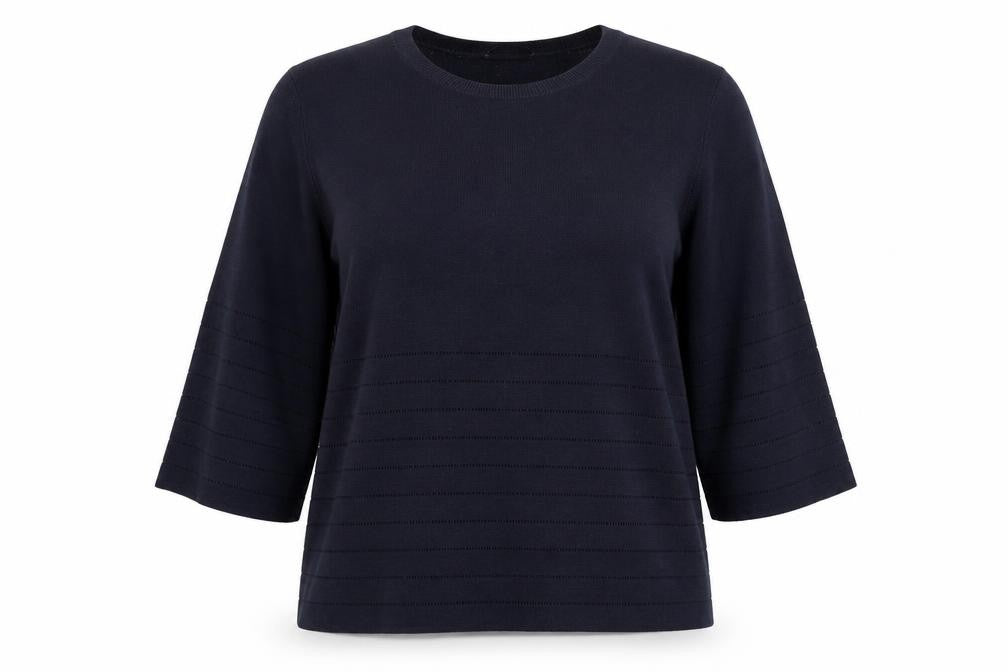 Laura Ashley Women's Blue Jersey Top Size 16