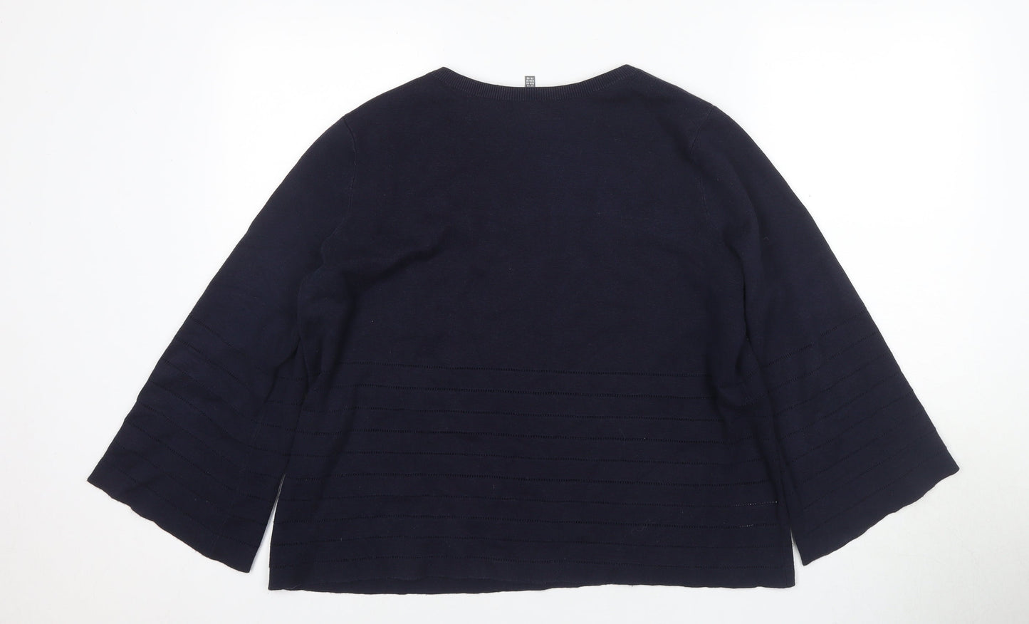 Laura Ashley Women's Blue Jersey Top Size 16