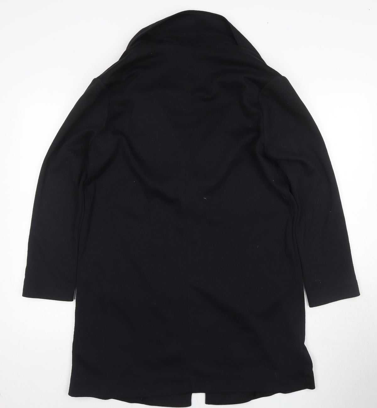 Marks & Spencer Women's Black Long Canvas Coat Size 12