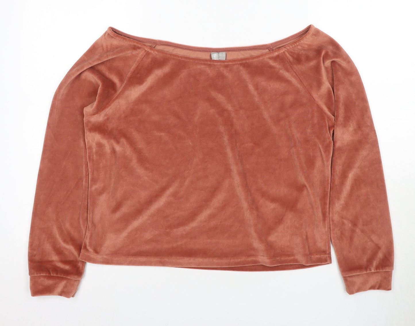 ASOS Women's Brown Velvet Long Sleeve T-Shirt Size 10