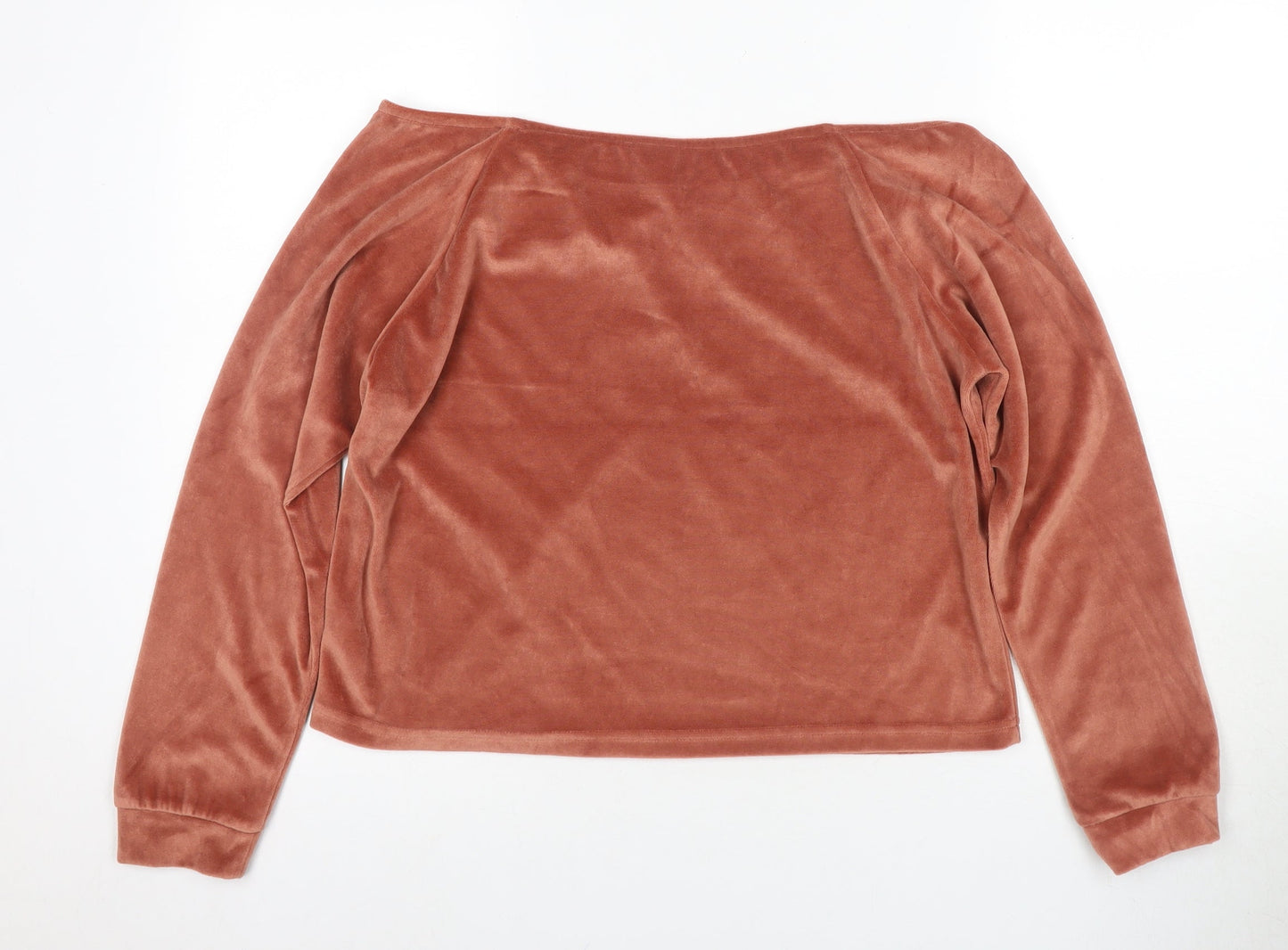 ASOS Women's Brown Velvet Long Sleeve T-Shirt Size 10