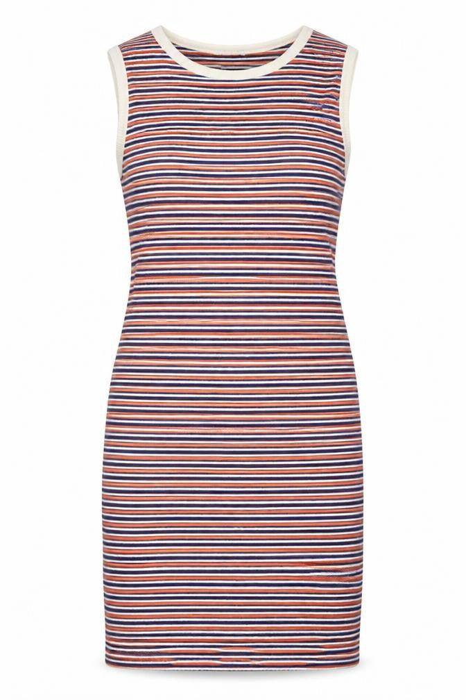 Ego Women's Multicoloured Striped Jersey Dress M