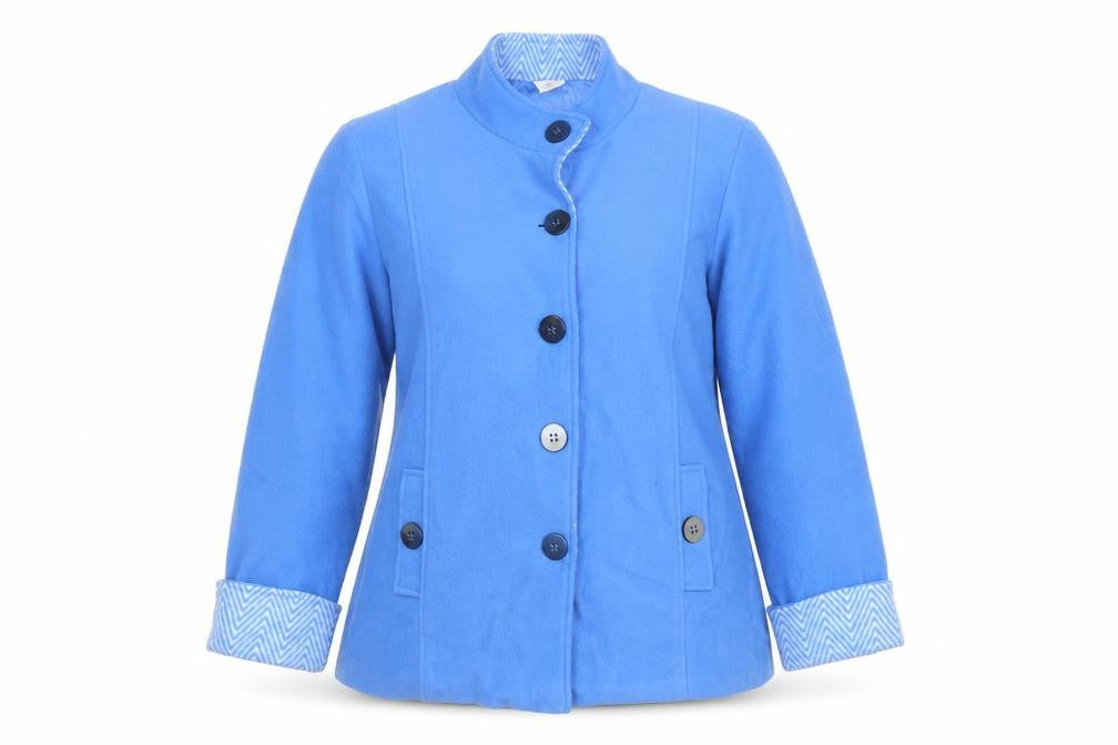 Anne De Lancay Women's Blue Basic Jacket L