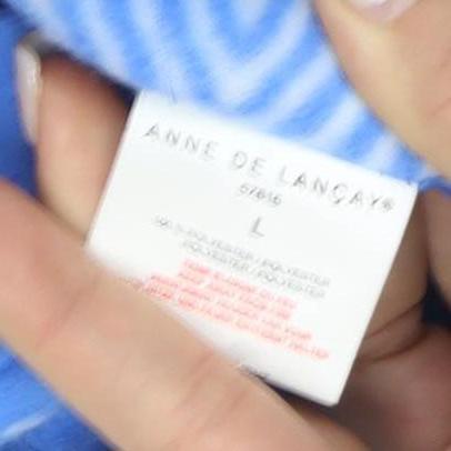 Close-up detail of Anne De Lancay Women's Blue Basic Jacket L