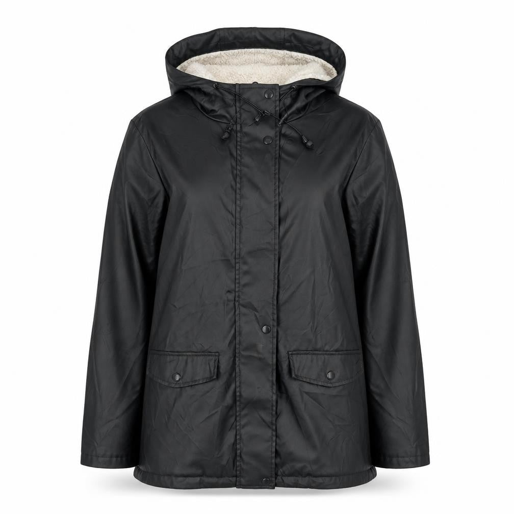 Dorothy Perkins Women's Black Hooded Rain Jacket Size 8