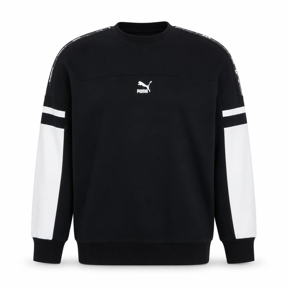 Puma Men's Black Graphic Pullover Sweatshirt L