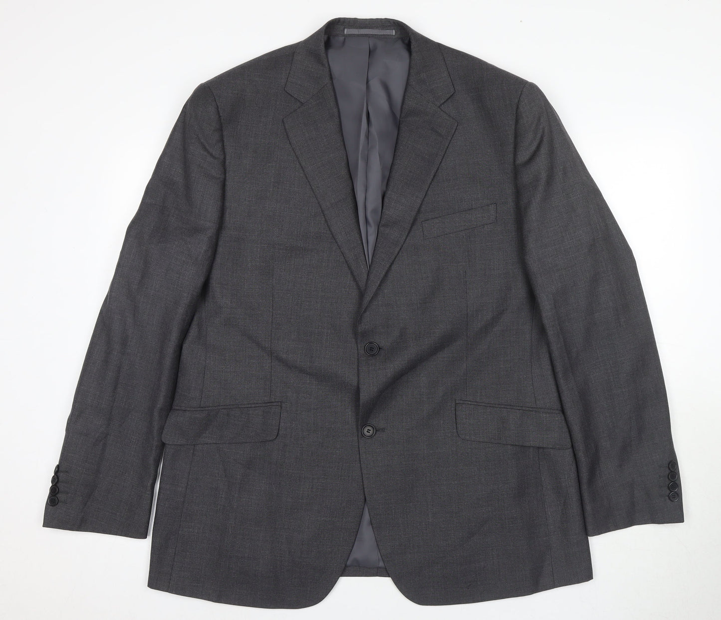 Dehavilland Men's Grey Blazer, Size 44R, Classic Fit