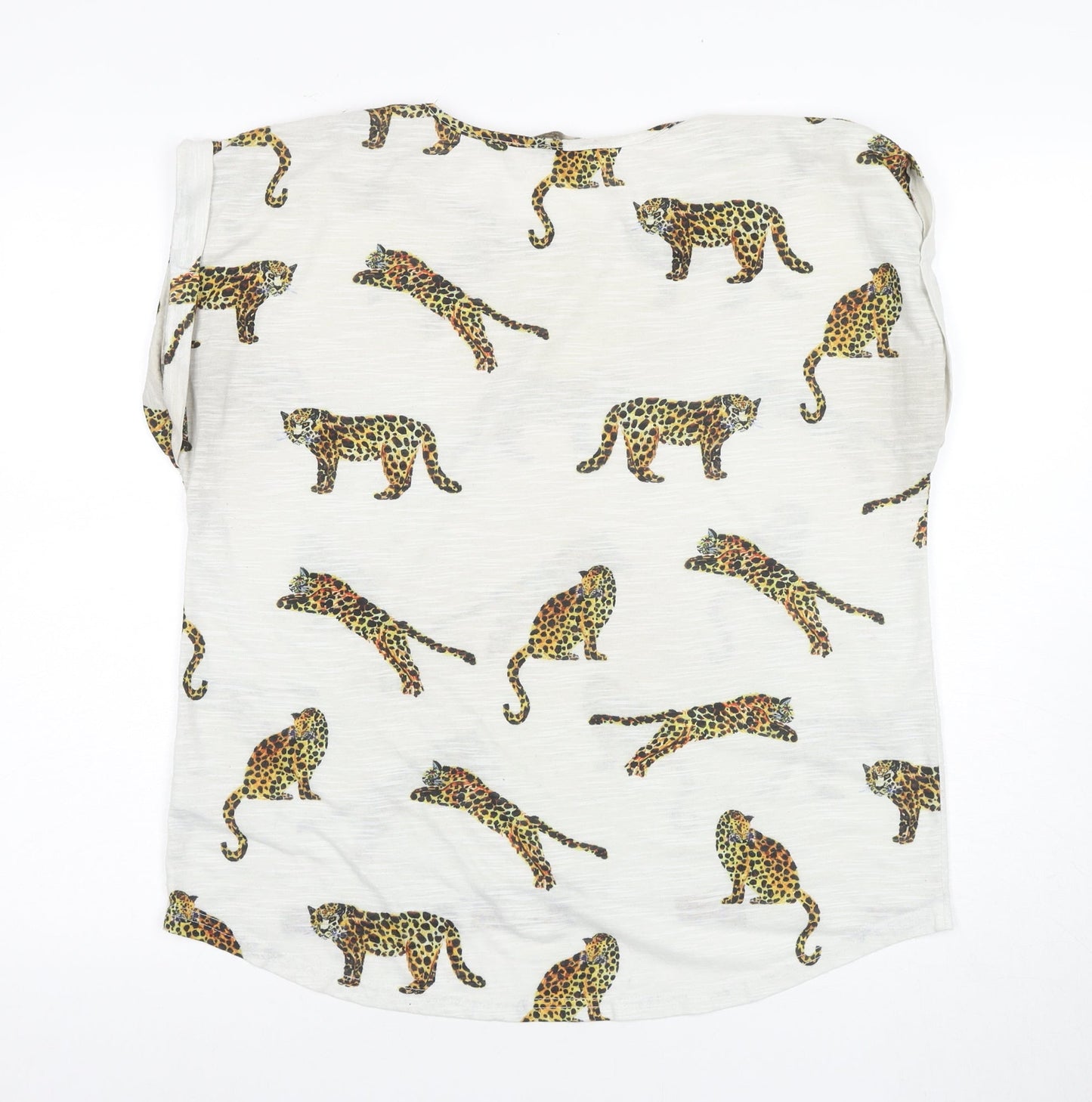 Apricot Women's White Animal Print Sleeveless T-Shirt XL