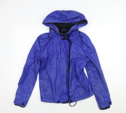 Preloved Next Women's Blue Hooded Jacket Size 12 - Casual Mid-Length - Front