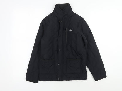 Additional front view of Trespass boys’ quilted black winter jacket 7-8 years