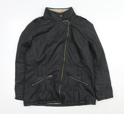 Marks & Spencer Women's Black Motorcycle Jacket Size 14