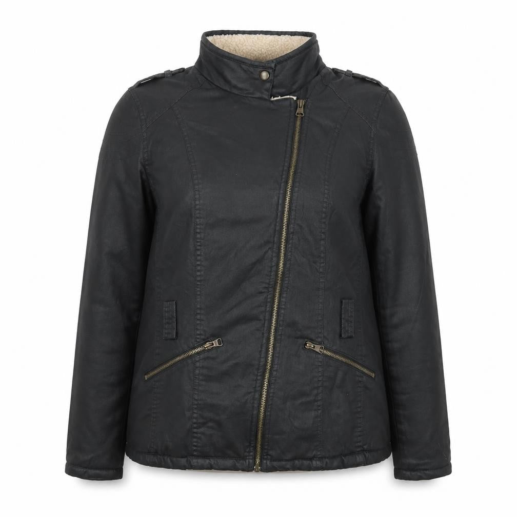 Marks and Spencer Women's Black Motorcycle Jacket Size 14