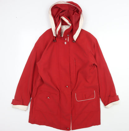 Berketex Women's Red Hooded Jacket Size 10