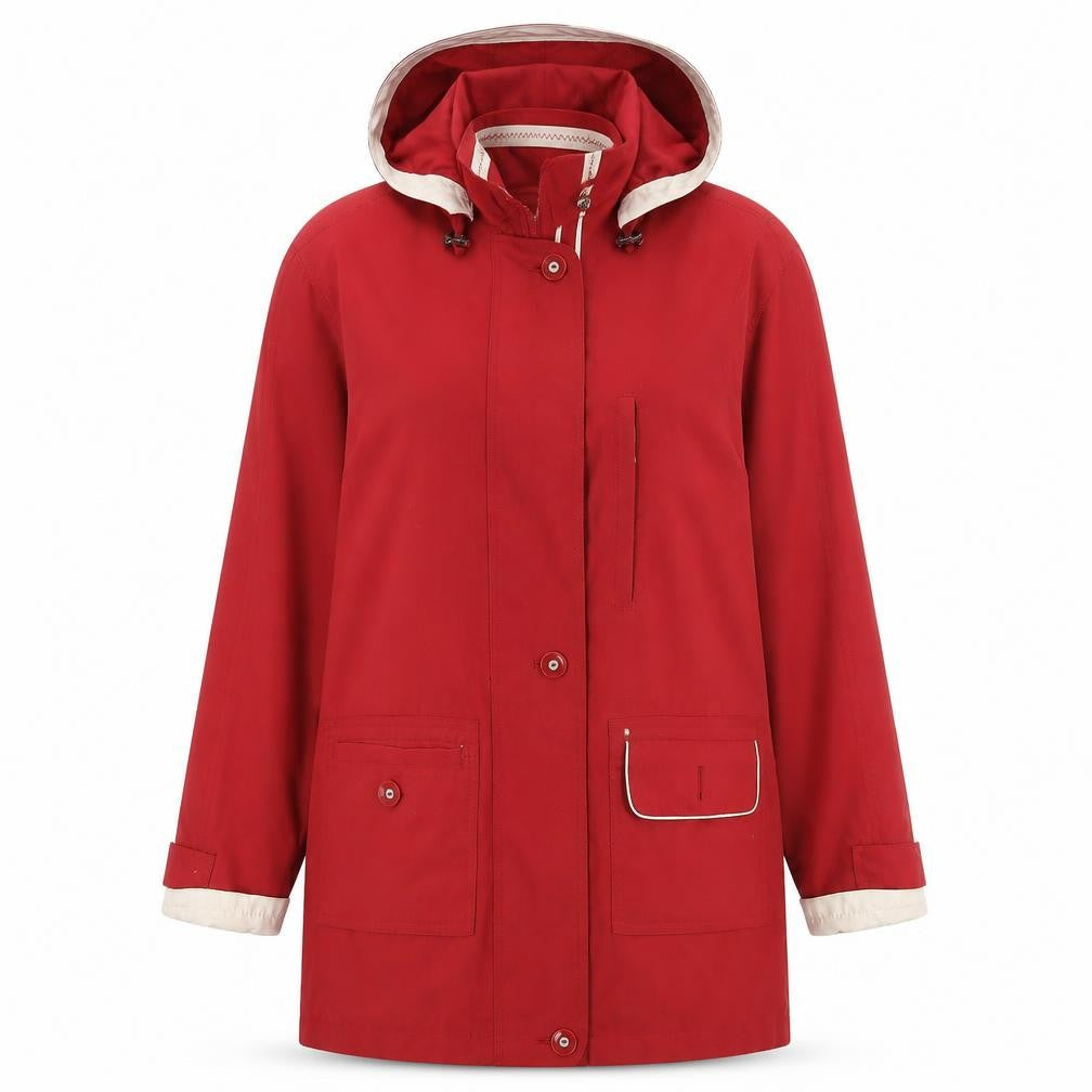 Berketex Women's Red Hooded Jacket Size 10