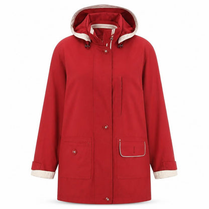 Berketex Women's Red Hooded Jacket Size 10