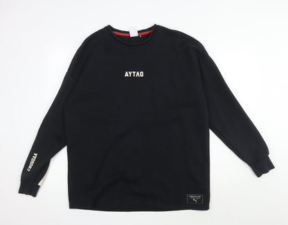 Additional front view of Puma Men's Black Pullover Sweatshirt M